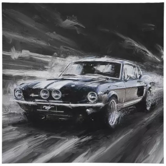 Blue & White Shelby Mustang Canvas Wall Decor